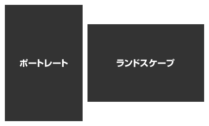 ポートレートとランドスケープ